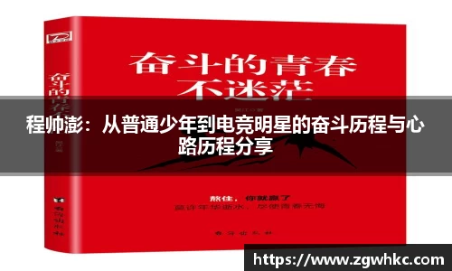 程帅澎：从普通少年到电竞明星的奋斗历程与心路历程分享